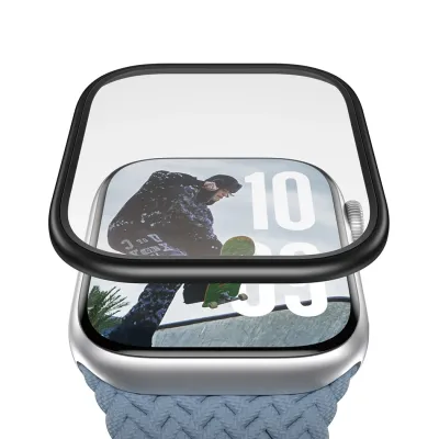 PanzerGlass - Tvrdené sklo UWF METALLIC pre Apple Watch 11/10 42 mm, čierna