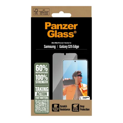 PanzerGlass - Tvrdené sklo UWF s aplikátorom pre Samsung Galaxy S25 Edge, číra