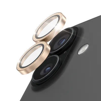 PanzerGlass - Ochranný kryt objektívu Hoops pre iPhone 17/16 Plus/16, glitter gold