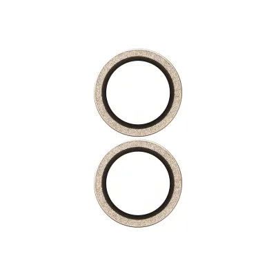 PanzerGlass - Ochranný kryt objektívu Hoops pre iPhone 17/16 Plus/16, glitter gold