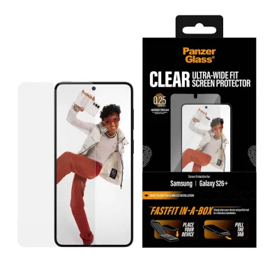 PanzerGlass - Tvrdené sklo UWF s FASTFIT In-A-Box pre Samsung Galaxy S26+, číra