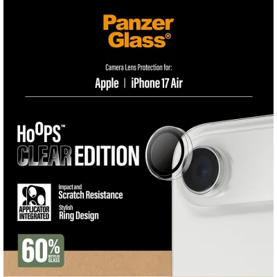 PanzerGlass - Ochranný kryt objektívu Hoops pre iPhone 17 Air, číra