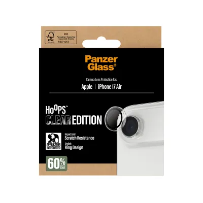PanzerGlass - Ochranný kryt objektívu Hoops pre iPhone 17 Air, číra
