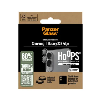 PanzerGlass - Ochranný kryt objektívu Hoops pre Samsung Galaxy S25 Edge, číra