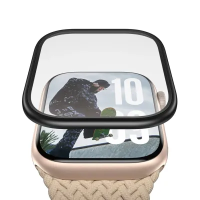PanzerGlass - Tvrdené sklo UWF METALLIC pre Apple Watch 11/10 46 mm, čierna
