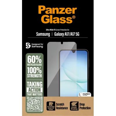 PanzerGlass - Tvrdené sklo UWF s aplikátorom pre Samsung Galaxy A17/A17 5G, číra