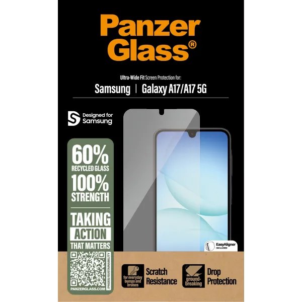 PanzerGlass - Tvrdené sklo UWF s aplikátorom pre Samsung Galaxy A17/A17 5G, číra