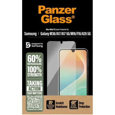 PanzerGlass - Tvrdené sklo UWF pre Samsung Galaxy M15 5G/F15 5G/A26 5G/A16/A16 5G, čierna