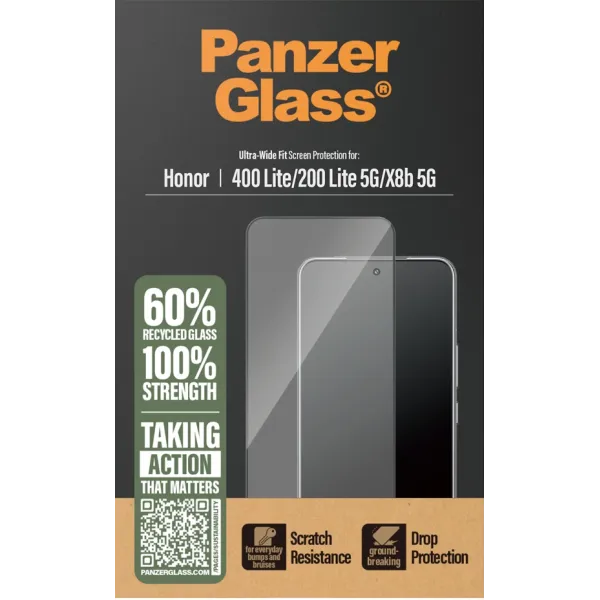 PanzerGlass - Tvrdené sklo UWF pre Honor 400 Lite, čierna