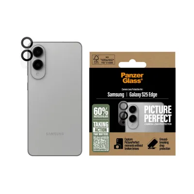 PanzerGlass - Ochranný kryt objektívu PicturePerfect pre Samsung Galaxy S25 Edge, čierna