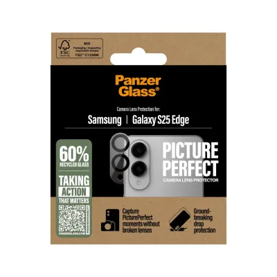 PanzerGlass - Ochranný kryt objektívu PicturePerfect pre Samsung Galaxy S25 Edge, čierna