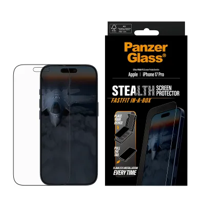 PanzerGlass - Tvrdené sklo UWF Stealth s Fastfit pre iPhone 17 Pro, čierna