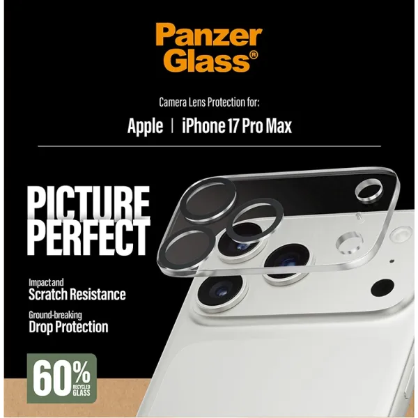 PanzerGlass - Ochranný kryt objektívu PicturePerfect pre iPhone 17 Pro Max, číra
