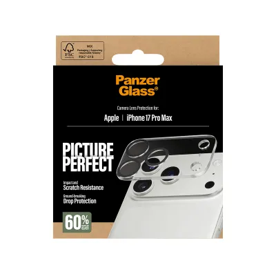 PanzerGlass - Ochranný kryt objektívu PicturePerfect pre iPhone 17 Pro Max, číra