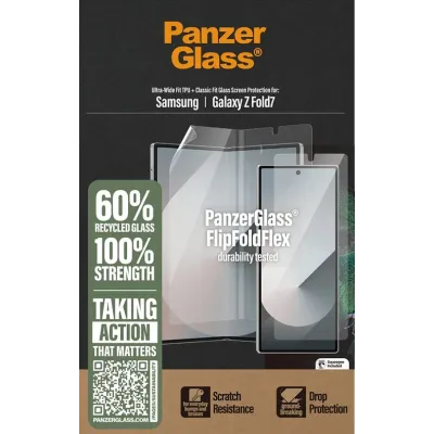 PanzerGlass - Ochranná fólia UWF a tvrdené sklo pre Samsung Galaxy Z Fold7, číra