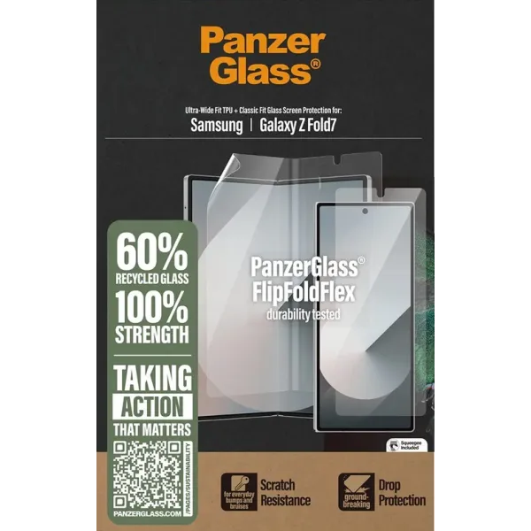 PanzerGlass - Ochranná fólia UWF a tvrdené sklo pre Samsung Galaxy Z Fold7, číra