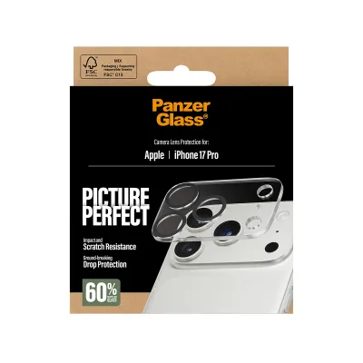 PanzerGlass - Ochranný kryt objektívu PicturePerfect pre iPhone 17 Pro, číra