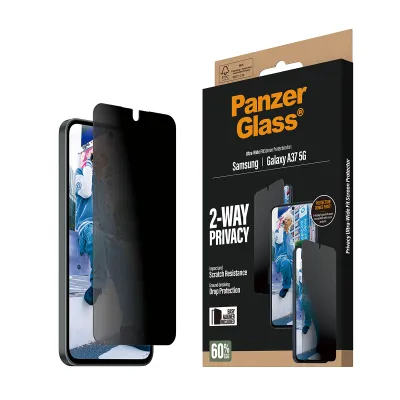 PanzerGlass - Tvrdené sklo UWF Privacy s aplikátorom pre Samsung Galaxy A37, číra