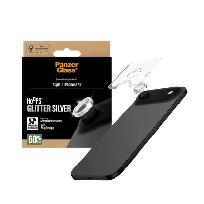 PanzerGlass - Ochranný kryt objektívu Hoops pre iPhone 17 Air, glitter silver