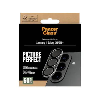 PanzerGlass - Ochranný kryt objektívu PicturePerfect pre Samsung Galaxy S26/S26+, čierna