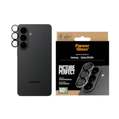 PanzerGlass - Ochranný kryt objektívu PicturePerfect pre Samsung Galaxy S26/S26+, čierna