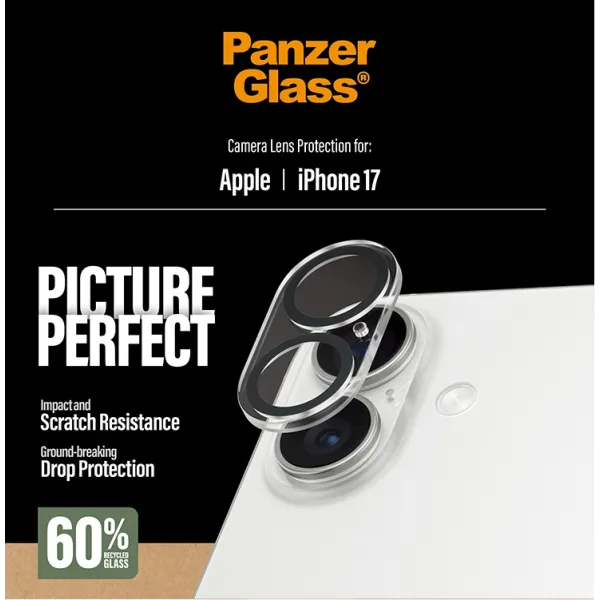 PanzerGlass - Ochranný kryt objektívu PicturePerfect pre iPhone 17, číra