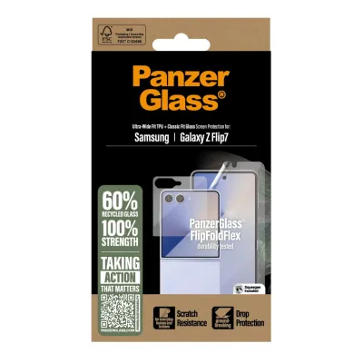PanzerGlass - Ochranná fólia UWF a tvrdené sklo pre Samsung Galaxy Z Flip7, číra