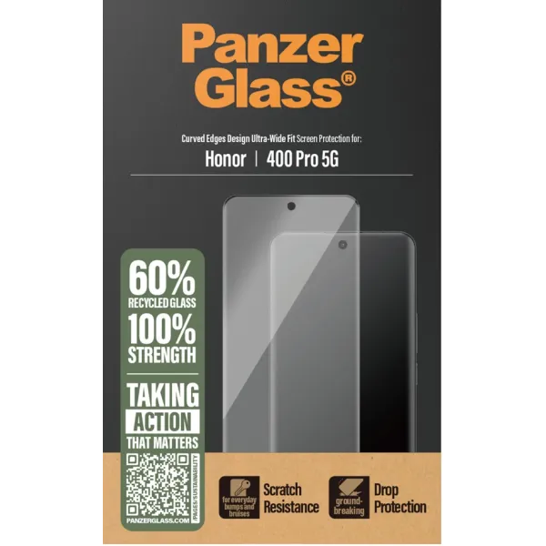 PanzerGlass - Tvrdené sklo UWF pre Honor 400 Pro, čierna