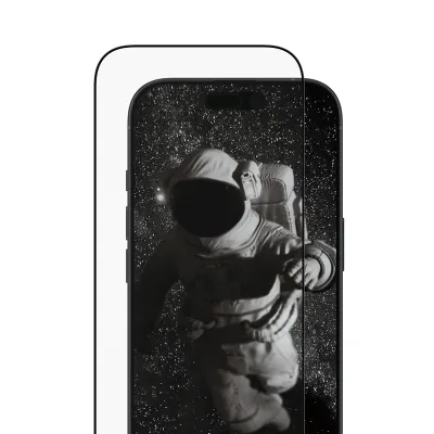 PanzerGlass - Tvrdené sklo UWF Ceramic II s aplikátorom pre iPhone 17/16 Pro, čierna
