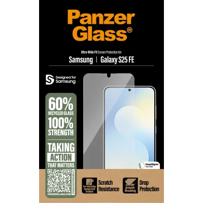 PanzerGlass - Tvrdené sklo UWF s aplikátorom pre Samsung Galaxy S25 FE, číra