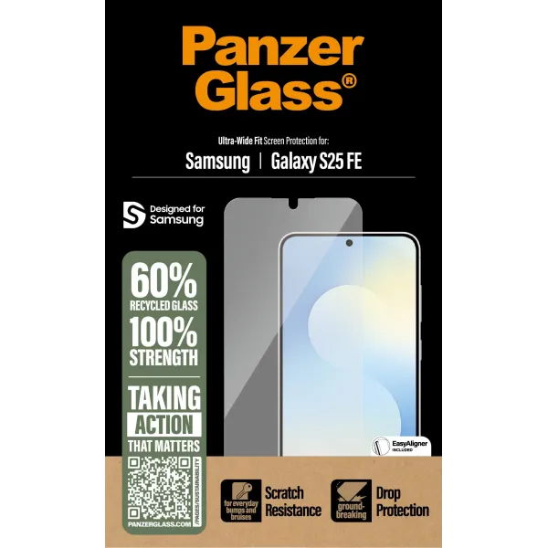PanzerGlass - Tvrdené sklo UWF s aplikátorom pre Samsung Galaxy S25 FE, číra