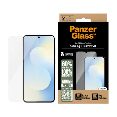 PanzerGlass - Tvrdené sklo UWF s aplikátorom pre Samsung Galaxy S25 FE, číra