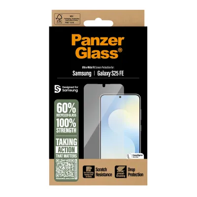 PanzerGlass - Tvrdené sklo UWF s aplikátorom pre Samsung Galaxy S25 FE, číra