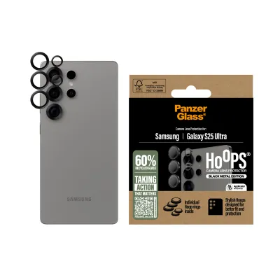 PanzerGlass - Ochranný kryt objektívu Hoops pre Samsung Galaxy S25 Ultra, čierna