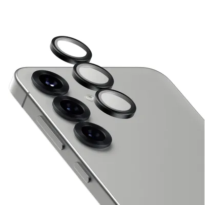 PanzerGlass - Ochranný kryt objektívu Hoops Ceramic pre Samsung Galaxy S25+, čierna