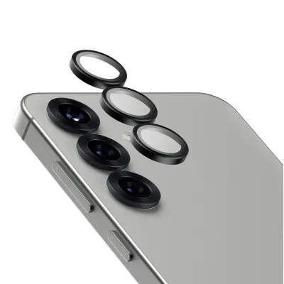 PanzerGlass - Ochranný kryt objektívu Hoops Ceramic pre Samsung Galaxy S25, čierna