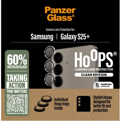 PanzerGlass - Ochranný kryt objektívu Hoops pre Samsung Galaxy S25+, číra