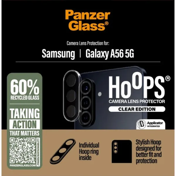 PanzerGlass - Ochranný kryt objektívu Hoops pre Samsung Galaxy A56 5G, číra