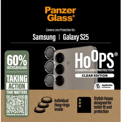 PanzerGlass - Ochranný kryt objektívu Hoops pre Samsung Galaxy S25, číra