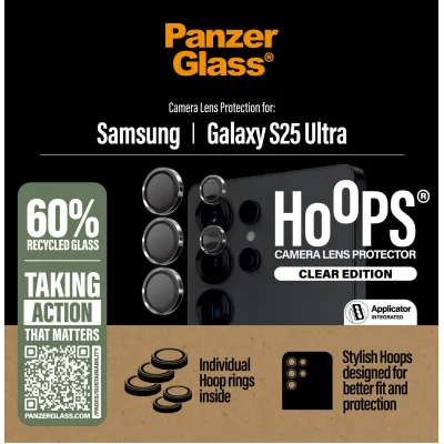 PanzerGlass - Ochranný kryt objektívu Hoops pre Samsung Galaxy S25 Ultra, číra