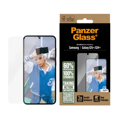 PanzerGlass - Tvrdené sklo UWF s aplikátorom pre Samsung Galaxy S25+, číra
