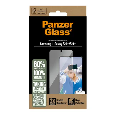 PanzerGlass - Tvrdené sklo UWF s aplikátorom pre Samsung Galaxy S25+, číra