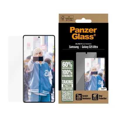 PanzerGlass - Tvrdené sklo UWF s aplikátorom pre Samsung Galaxy S25 Ultra, číra