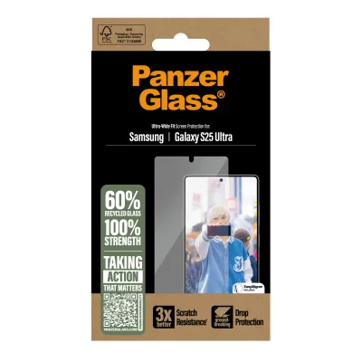 PanzerGlass - Tvrdené sklo UWF s aplikátorom pre Samsung Galaxy S25 Ultra, číra