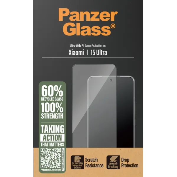 PanzerGlass - Tvrdené sklo UWF pre Xiaomi 15 Ultra, čierna