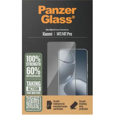 PanzerGlass - Tvrdené sklo UWF pre Xiaomi 14T/14T Pro, čierna