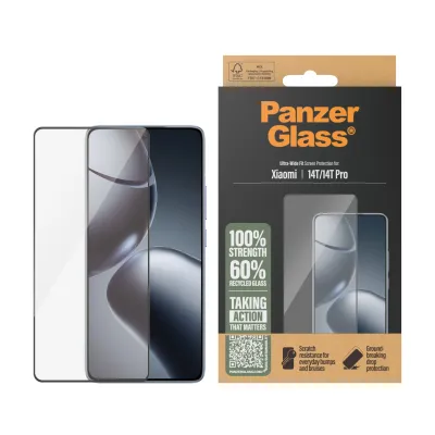 PanzerGlass - Tvrdené sklo UWF pre Xiaomi 14T/14T Pro, čierna
