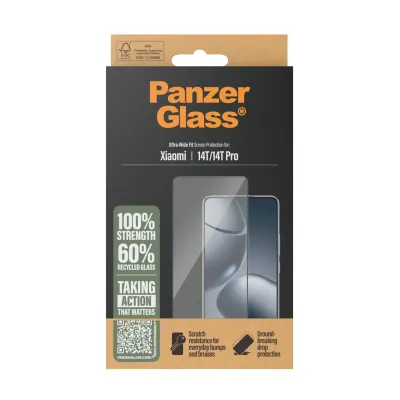 PanzerGlass - Tvrdené sklo UWF pre Xiaomi 14T/14T Pro, čierna
