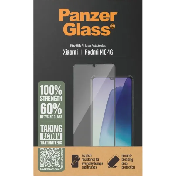 PanzerGlass - Tvrdené sklo UWF pre Xiaomi Redmi 14C 4G, číra
