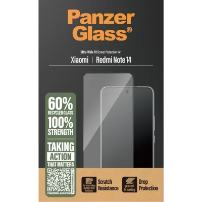 PanzerGlass - Tvrdené sklo UWF pre Xiaomi Redmi Note 14, čierna